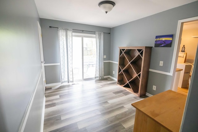 1291 103rd Ave, Plainwell, MI 49080 - empty room with baseboards and wood finished floors