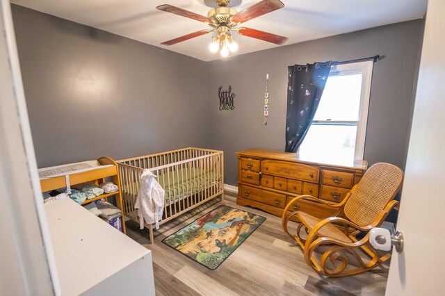 1291 103rd Ave, Plainwell, MI 49080 - bedroom featuring wood finished floors and ceiling fan