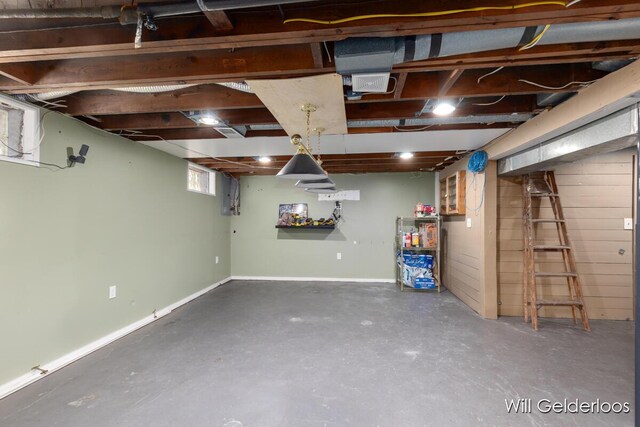 view of basement