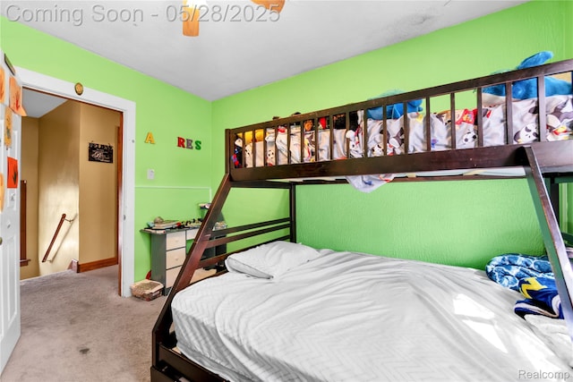 414 Riverview Ave, Monroe, MI 48162 - carpeted bedroom featuring ceiling fan and baseboards