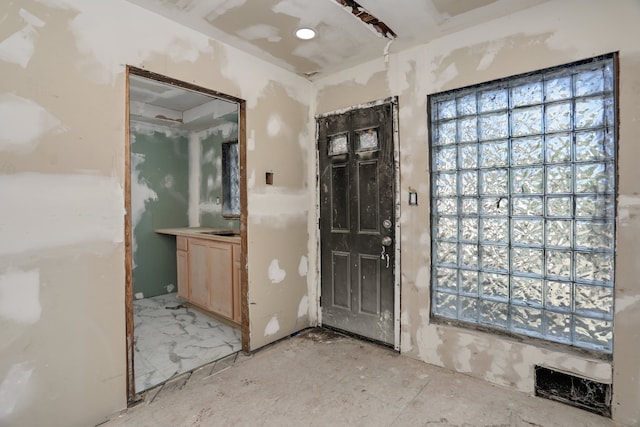 entrance foyer with plenty of natural light