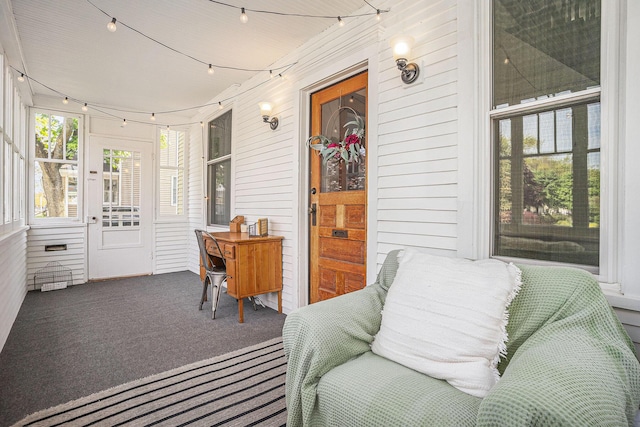 view of sunroom