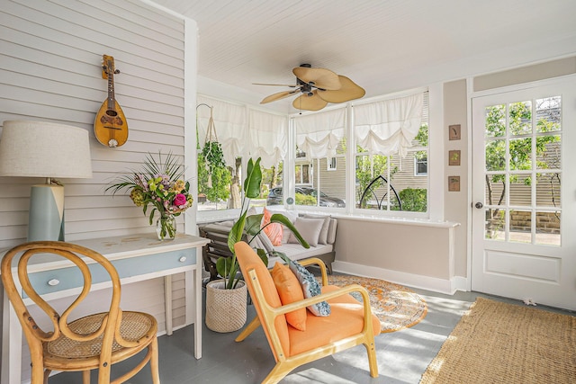 view of sunroom / solarium