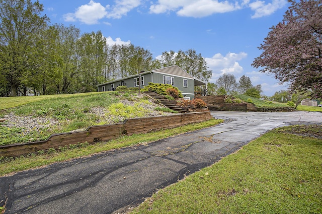 4441 S 38th St, Climax, MI 49034 - view of front of home featuring asphalt driveway and stairway