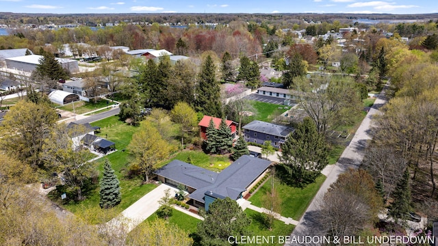 aerial view of residential area