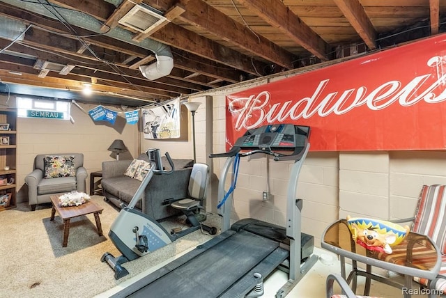 view of workout area