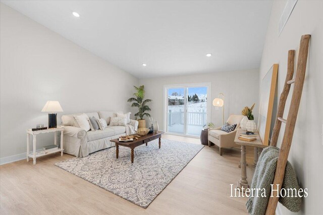 3772 Ambrosia Dr SW Unit 25, Grand Rapids, MI 49534 - living area with wood finished floors, recessed lighting, and baseboards