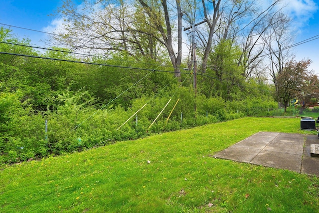 25720 Southwood Dr, Southfield, MI 48075 - view of green lawn with a patio area and central AC unit