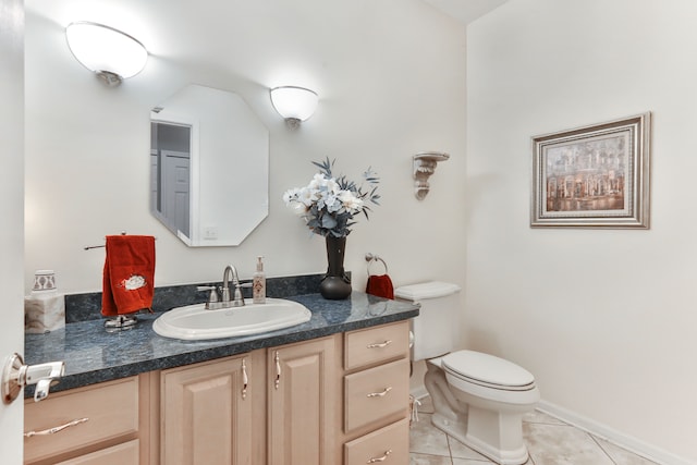 61450 Wedgewood Dr, Washington, MI 48094 - bathroom featuring tile patterned floors, vanity, toilet, and baseboards