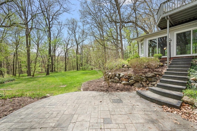 5445 Washakie Trl, Brighton, MI 48116 - view of patio / terrace with stairway