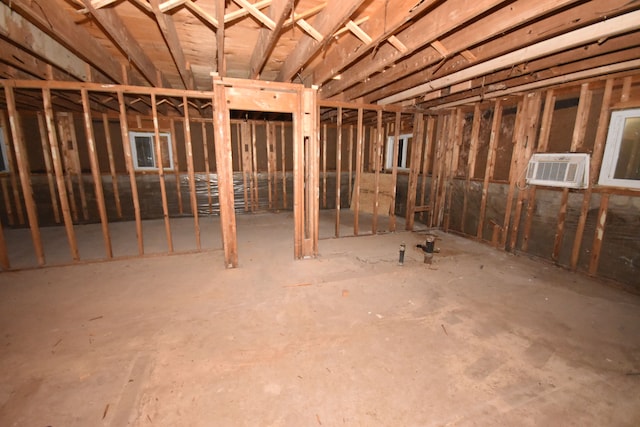 130 Reid Rd, Grand Blanc, MI 48439 - unfinished below grade area with a wall unit AC