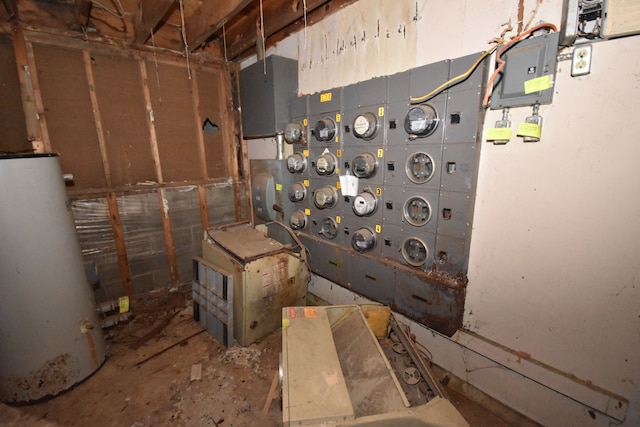130 Reid Rd, Grand Blanc, MI 48439 - utility room featuring gas water heater and electric meter