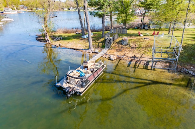 dock featuring a water view