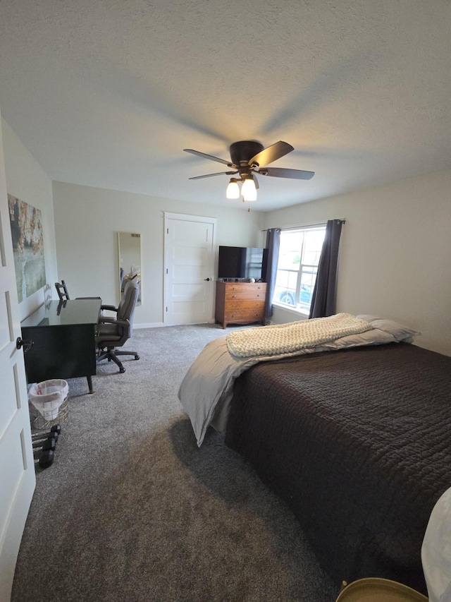 567 Angler Ave, Coldwater, MI 49036 - bedroom with carpet, an office area, and ceiling fan