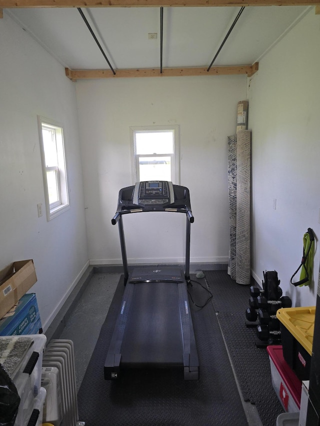 567 Angler Ave, Coldwater, MI 49036 - workout area featuring healthy amount of natural light and baseboards