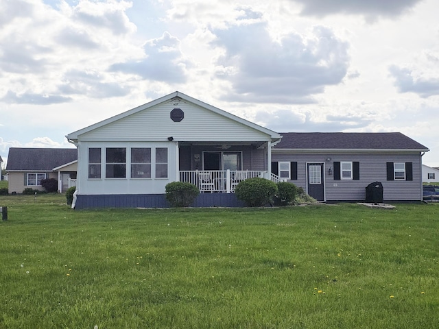 567 Angler Ave, Coldwater, MI 49036 - view of front of house with a front yard and a porch