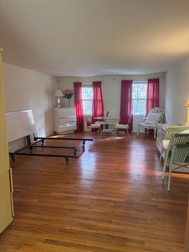 bedroom with wood finished floors