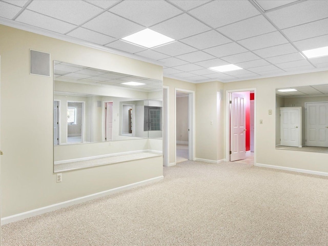 3744 Riverview Ter N, East China, MI 48054 - unfurnished room with carpet floors, baseboards, and a paneled ceiling