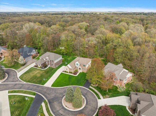 5633 Golf Pointe Dr, Clarkston, MI 48348 - aerial overview of property's location featuring a forest and nearby suburban area