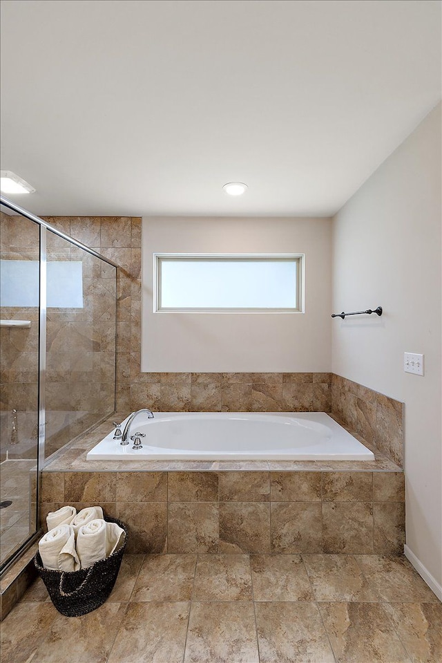 5633 Golf Pointe Dr, Clarkston, MI 48348 - full bathroom featuring plenty of natural light, a bath, and tiled shower