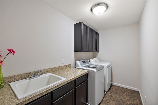 5633 Golf Pointe Dr, Clarkston, MI 48348 - washroom with washer and clothes dryer, cabinet space, and baseboards