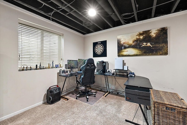 5633 Golf Pointe Dr, Clarkston, MI 48348 - office area with carpet floors and baseboards