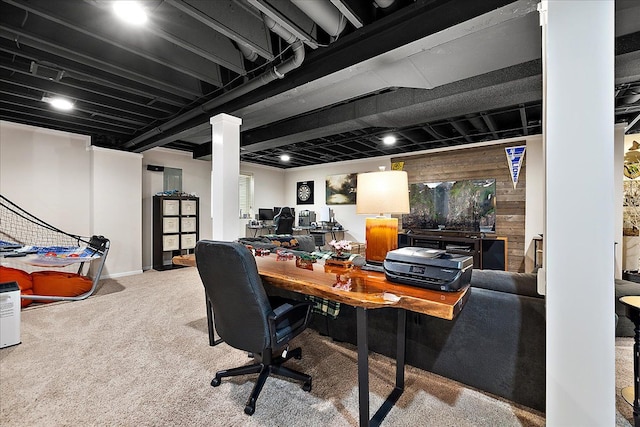 5633 Golf Pointe Dr, Clarkston, MI 48348 - home office with carpet