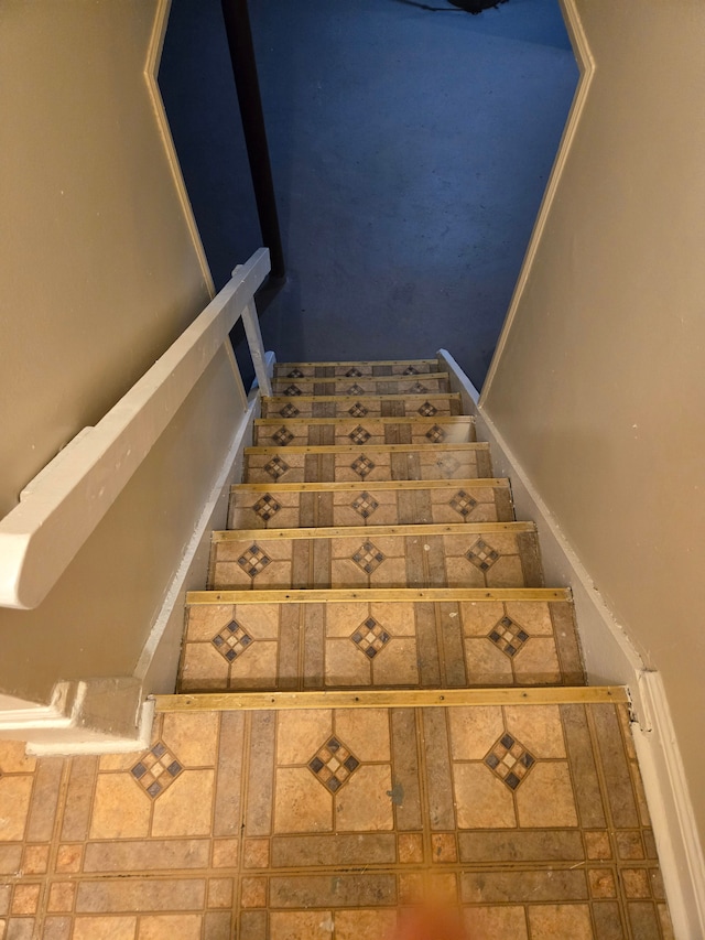 view of stairway