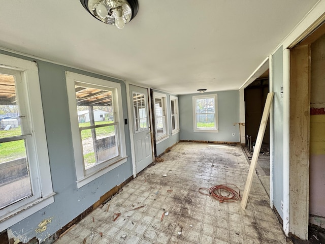 entryway with baseboards