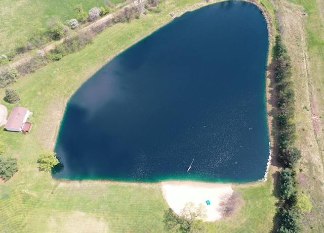 bird's eye view of a nearby body of water