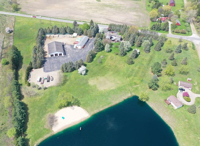view of property location featuring a large body of water and rural landscape