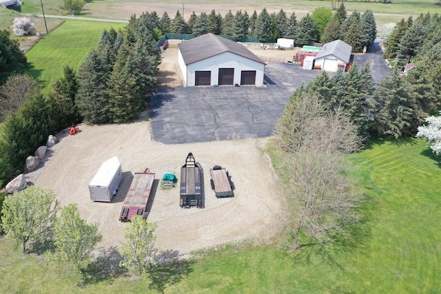 aerial view of sparsely populated area