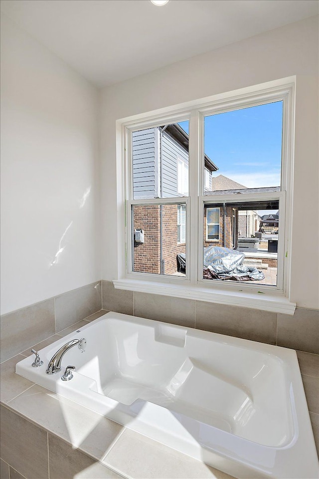 bathroom featuring a bath