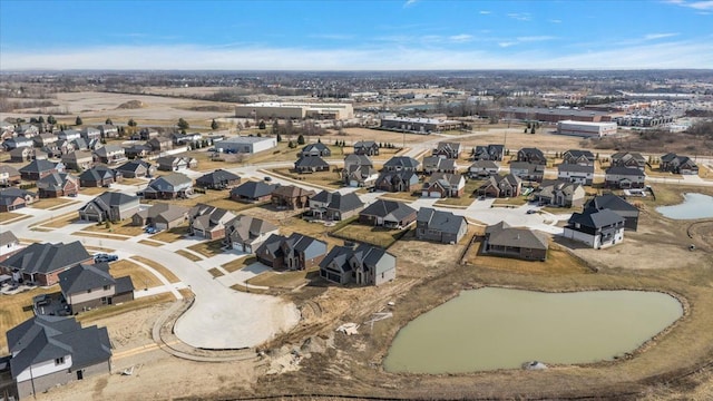 aerial overview of property's location with nearby suburban area