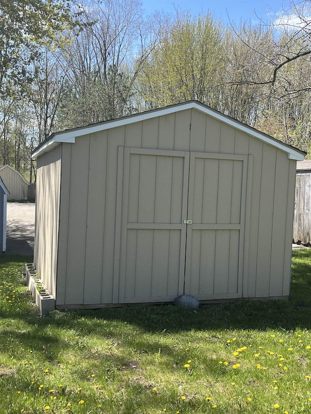 view of shed