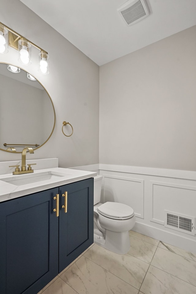 53302 Zachary Dr, Chesterfield, MI 48047 - half bath with marble finish flooring, vanity, and toilet