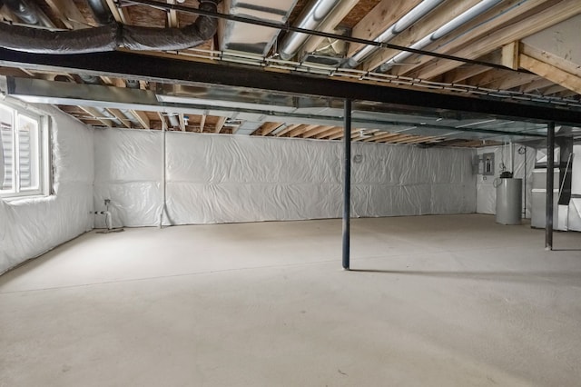 53302 Zachary Dr, Chesterfield, MI 48047 - unfinished below grade area featuring water heater and heating unit