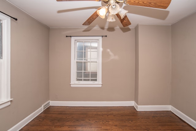 20121 Briarcliff Rd, Detroit, MI 48221 - spare room with wood finished floors, a ceiling fan, baseboards, and ornamental molding
