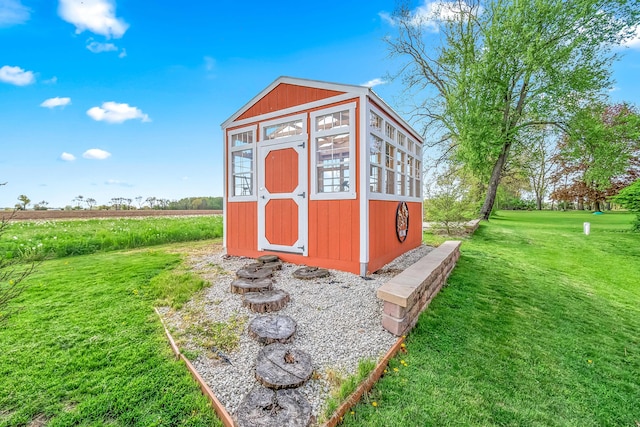 view of shed