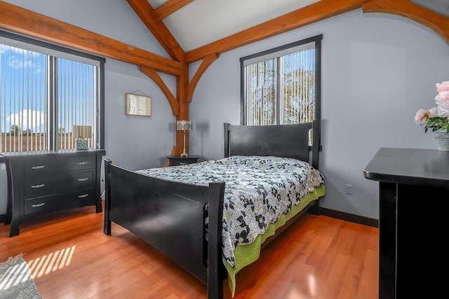 bedroom featuring light wood-style floors