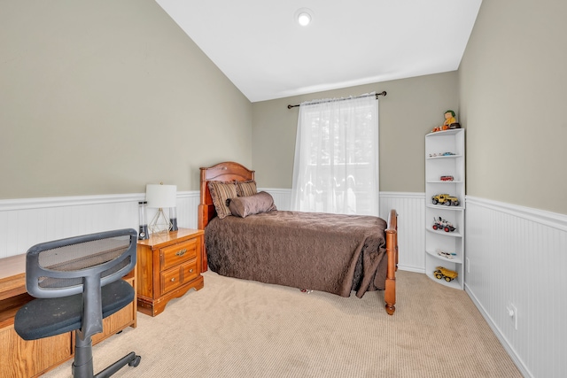 4953 Clintonville Rd, Clarkston, MI 48346 - bedroom with a wainscoted wall and light carpet