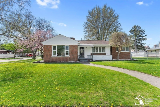 view of front of home with brick siding
