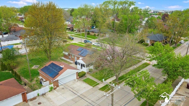 aerial perspective of suburban area