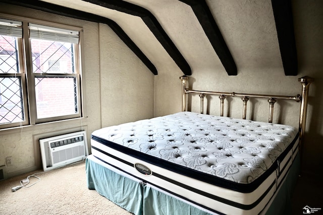 330 Devonshire St, Dearborn, MI 48124 - carpeted bedroom featuring a wall unit AC and a textured wall