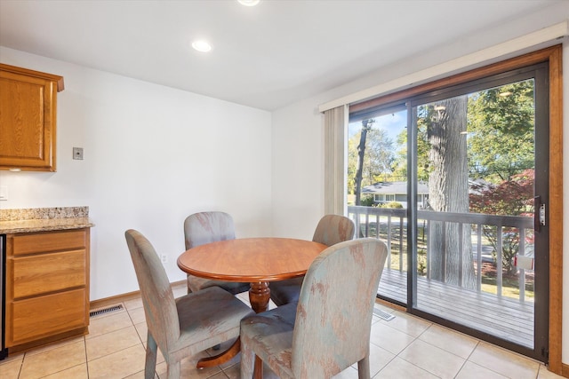 1975 Oldtown Ave, West Bloomfield, MI 48324 - dining space featuring light tile patterned flooring and recessed lighting