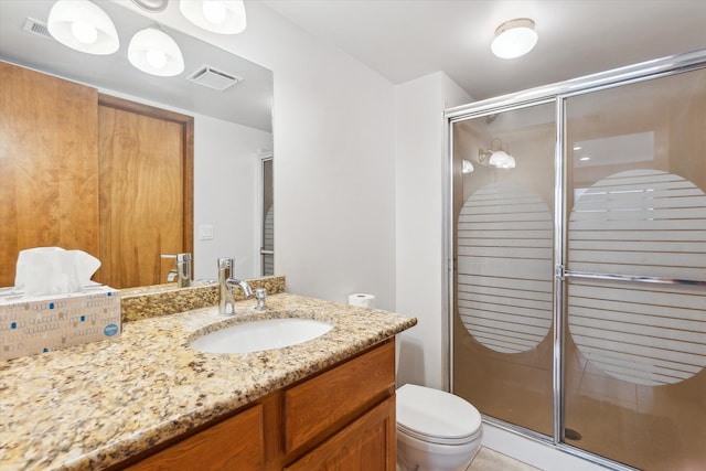 1975 Oldtown Ave, West Bloomfield, MI 48324 - full bathroom featuring a stall shower, toilet, and vanity