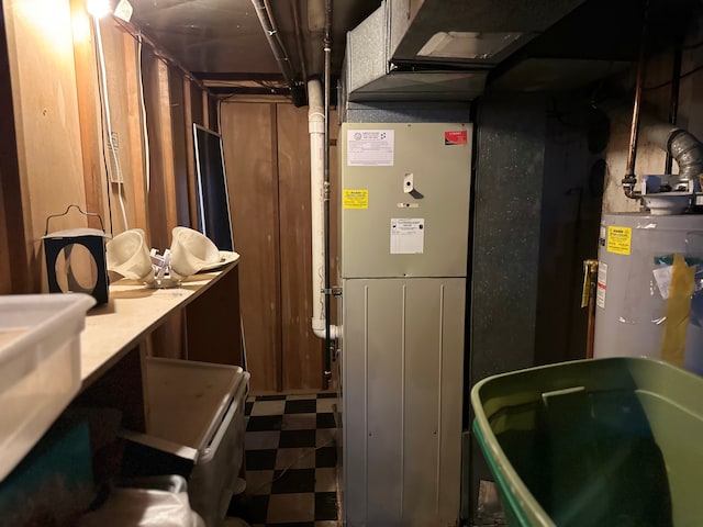 utilities featuring gas water heater