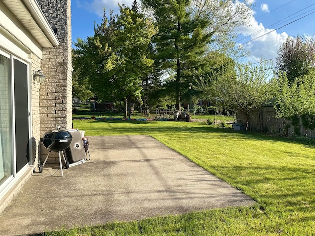 view of yard with a patio