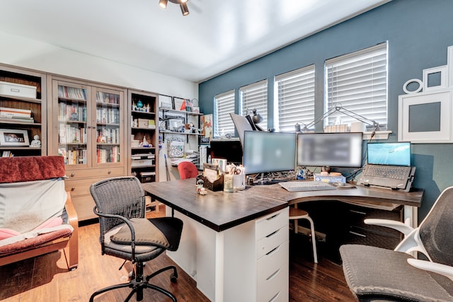 office featuring wood finished floors