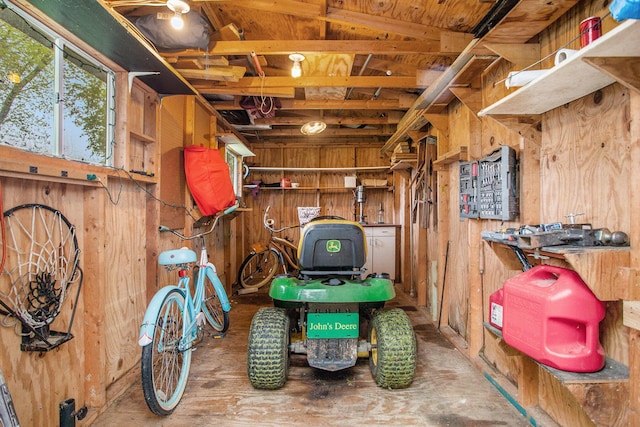 view of storage area